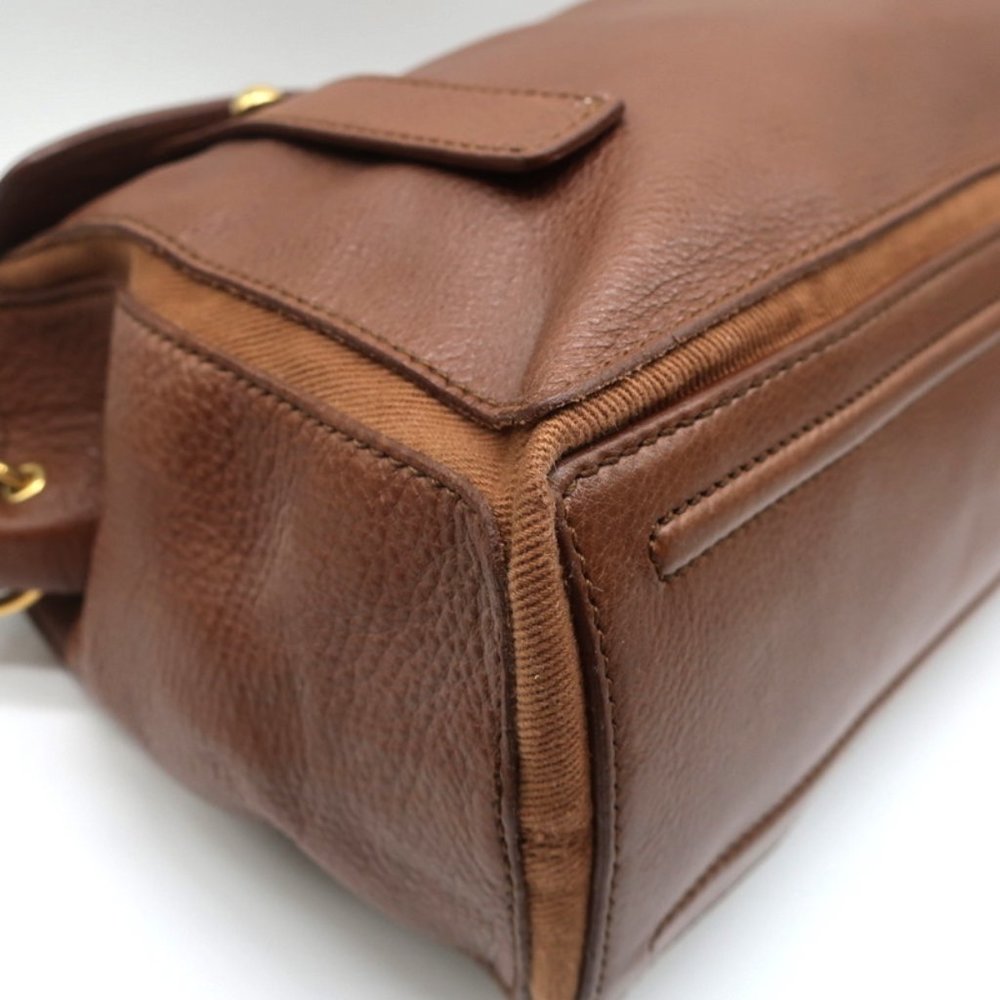 YVES SAINT LAURENT MUSE TWO MESSENGER BAG BROWN LEATHER MEDIUM SHOULDER BAG - Picture 9 of 12